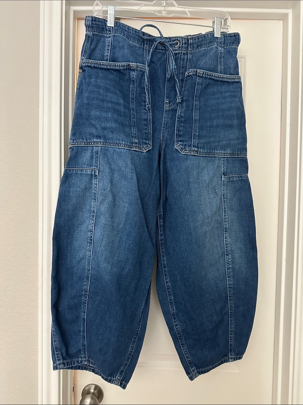 We The Free Indigo Blue Relaxed Barrel Jeans